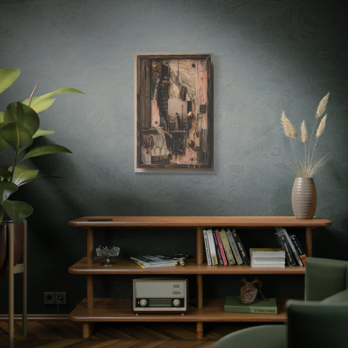 Vintage Love Story Collage Keepsake Wall Art & Canvas Print