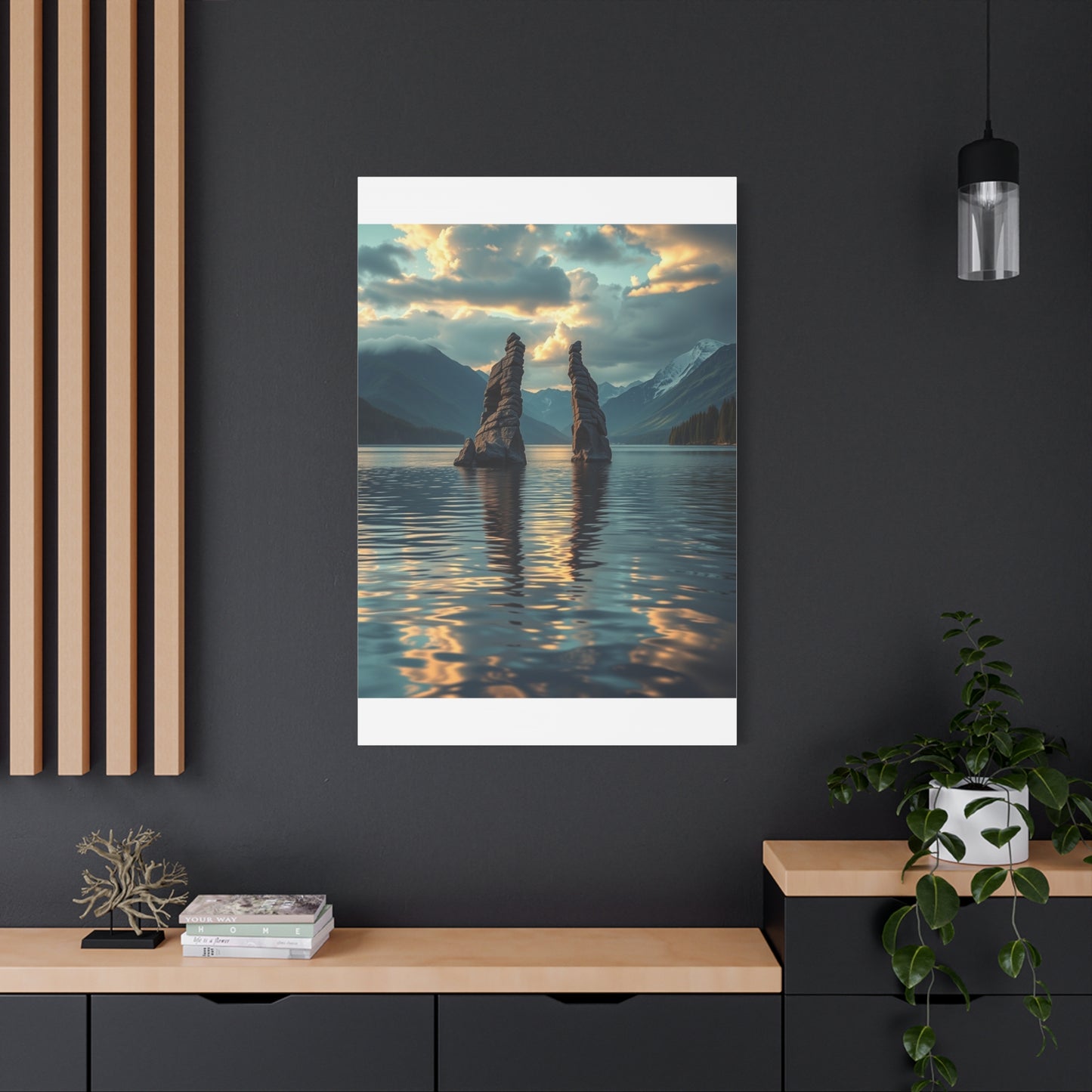 Premium Lake Canvas Print: Tranquil Waters Wall Decor