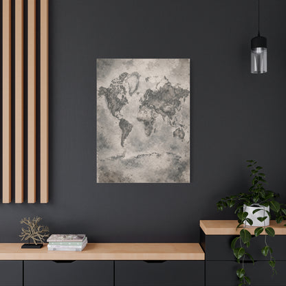 Vintage World Map Wash Wall Art & Canvas Print