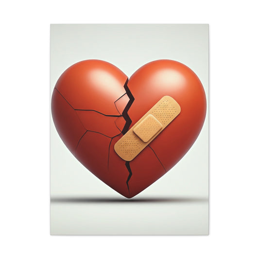 Patched Heart Wall Art & Canvas Prints