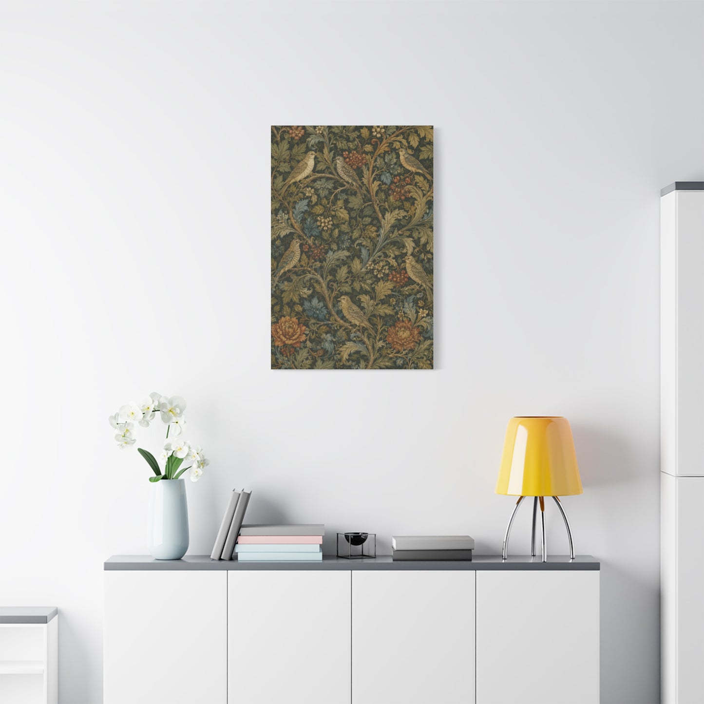 Matthew 6:26 Heritage Botanical Scripture Wall Art & Canvas Print
