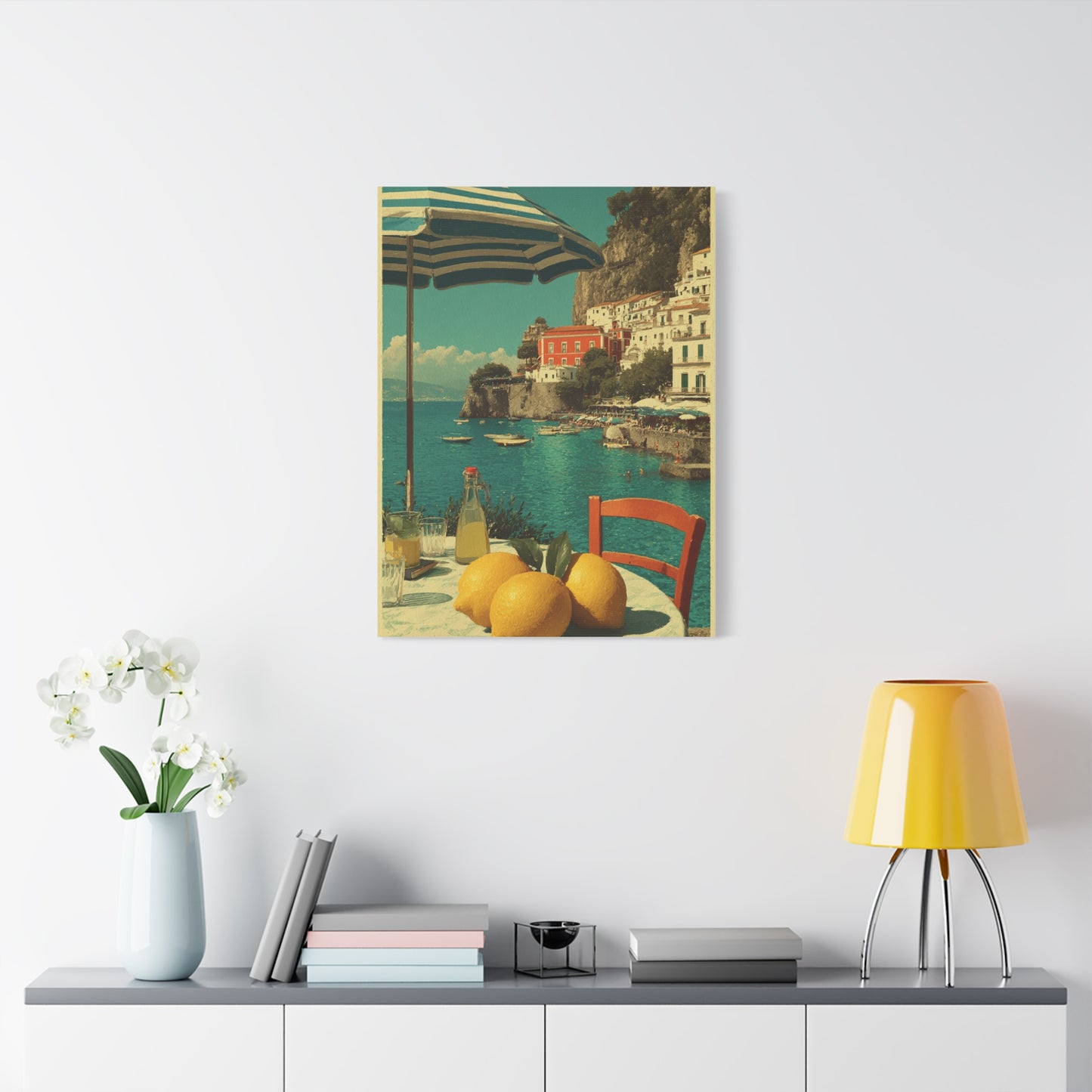 Vintage Amalfi Lemon Terrace Wall Art & Canvas Print