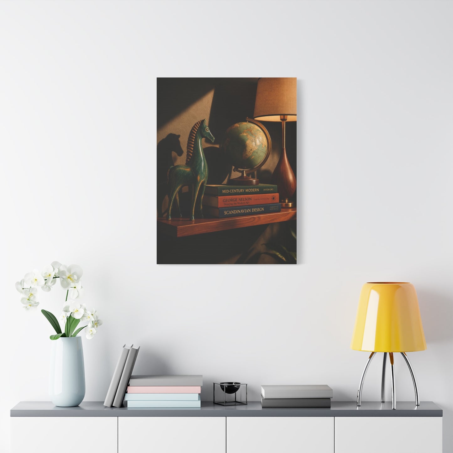 Mid Century Collector Shelf Still Life Wall Art & Canvas Print