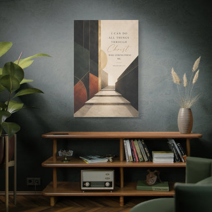 Philippians 4:13 Modern Perspective Scripture Wall Art & Canvas Print