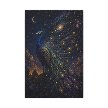 Celestial Peacock Constellation Wall Art & Canvas Print