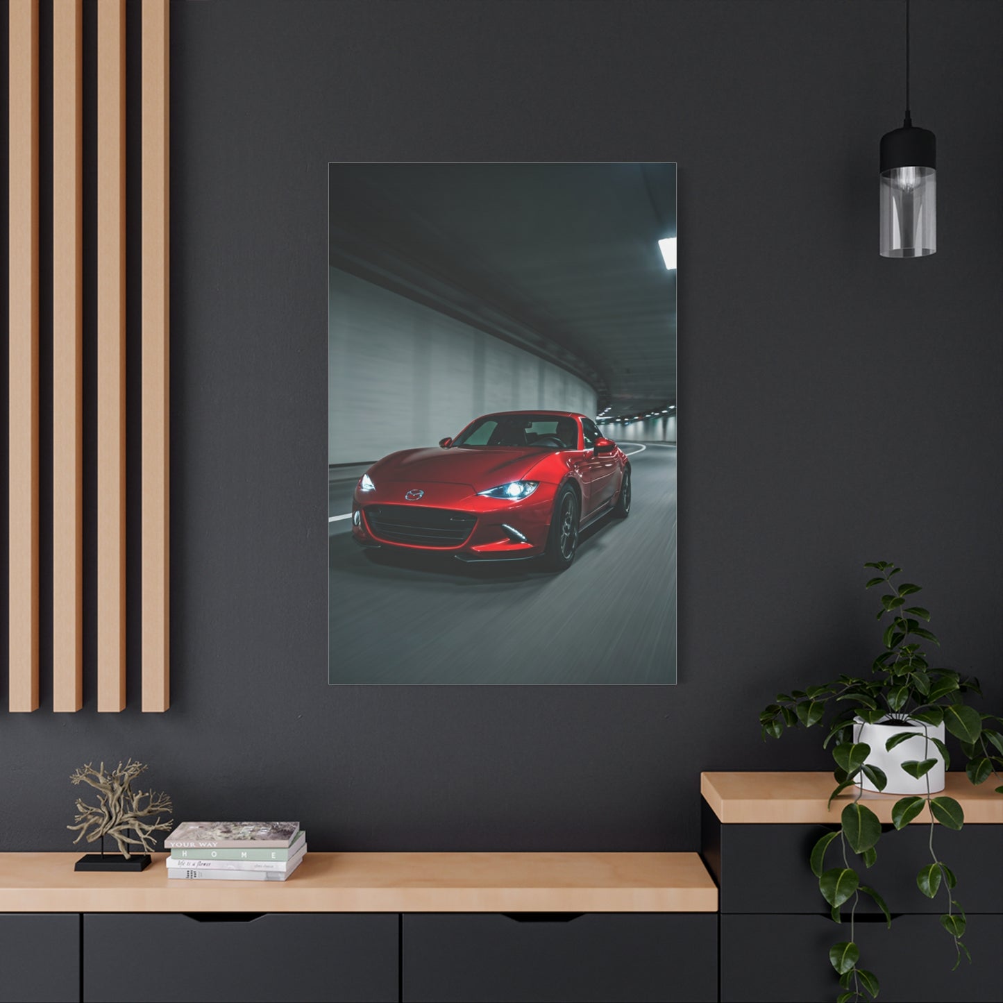 Mazda MX-5 Miata RF Night City Tunnel Wall Art & Canvas Prints