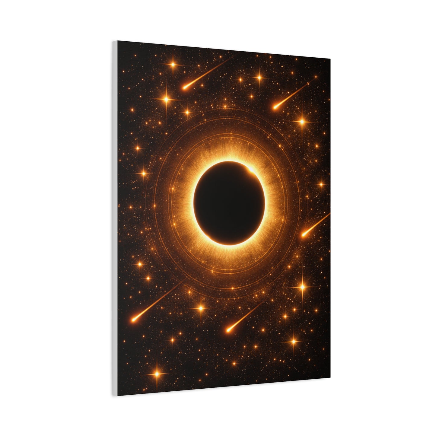 Golden Eclipse Celestial Wall Art & Canvas Print