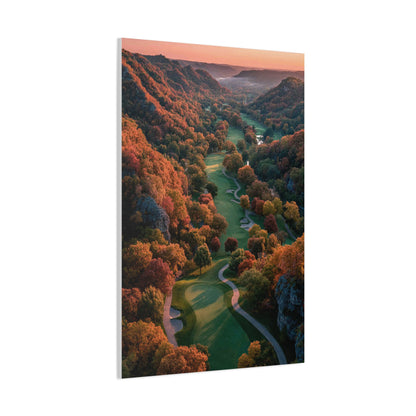 Autumn Valley Golf Course Aerial Wall Art & Canvas Print