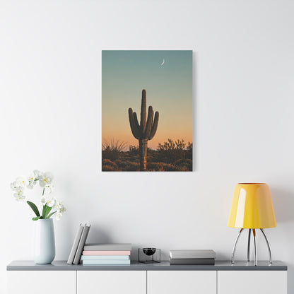 Solitary Saguaro Under Open Desert Sky Wall Art & Canvas Prints