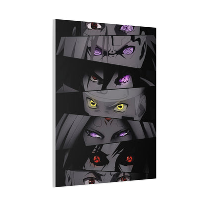 Naruto Legendary Shinobi Eyes Dark Poster Wall Art & Canvas Print