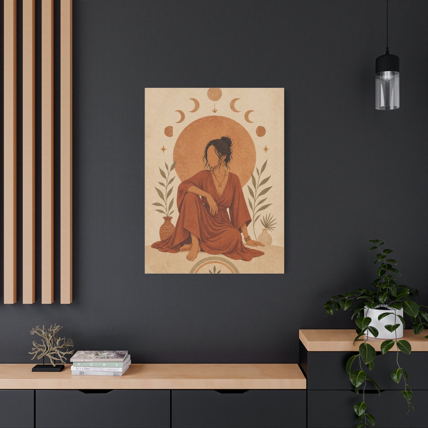 Bohemian Sun Goddess Portrait Wall Art & Canvas Print