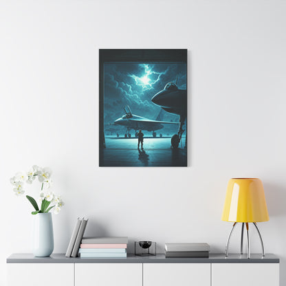 Storm Hangar Jet Silence Wall Art & Canvas Prints
