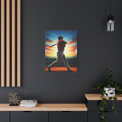 Batter Victory Sunset Stadium Swing Wall Art & Canvas Prints
