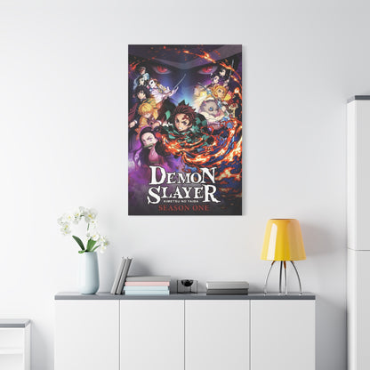 Demon Slayer: Kimetsu no Yaiba Season 1 Poster Wall Art & Canvas Print
