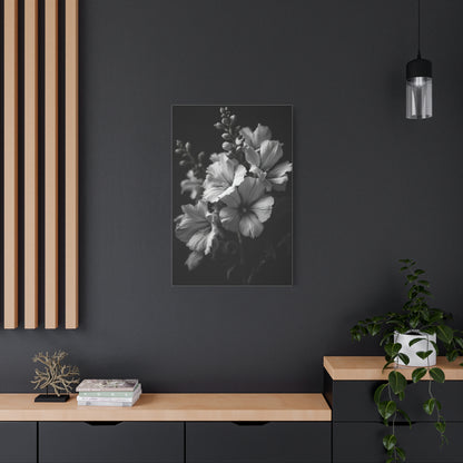 Classic Wildflower Cluster in Monochrome Wall Art & Canvas Prints