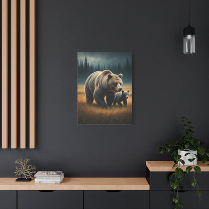 Mother and Cub Golden Meadow Wall Art & Canvas Prints