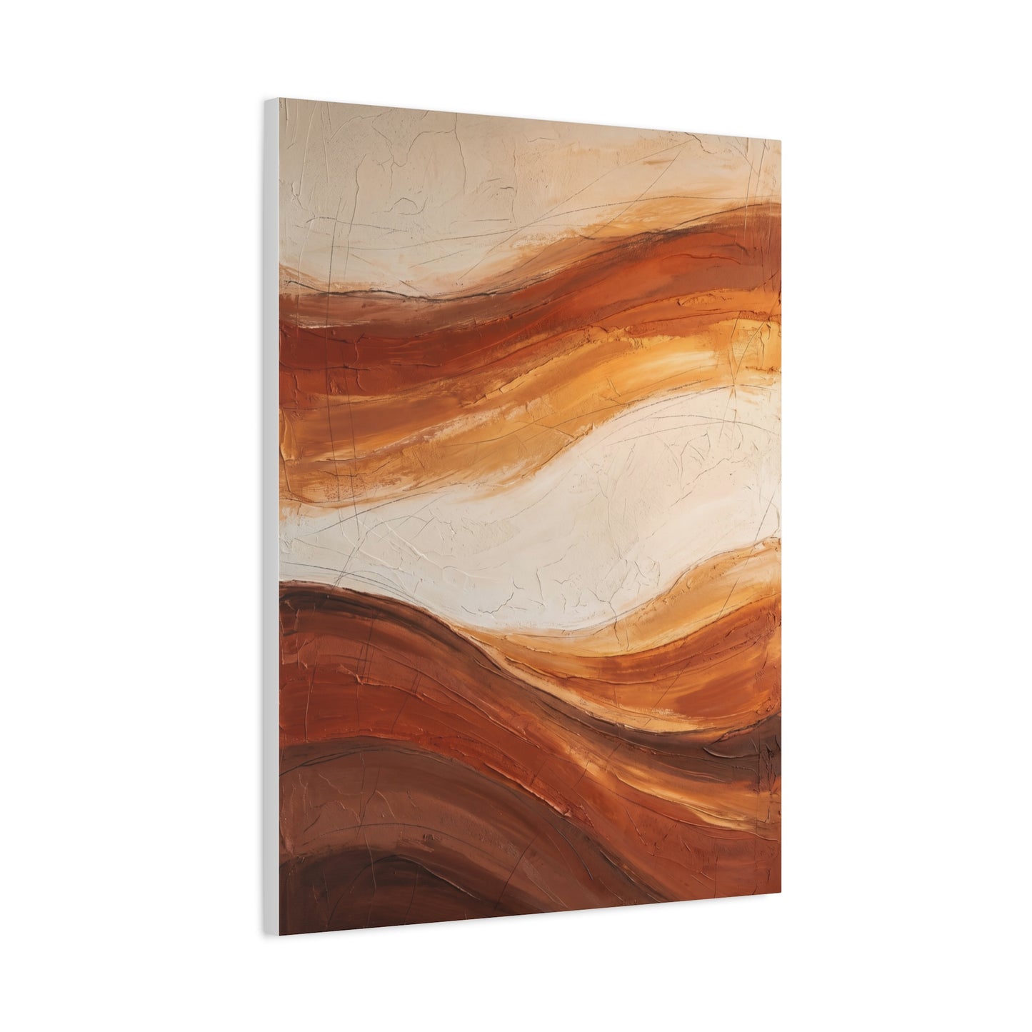 Terracotta Flow Minimal Abstract Wall Art & Canvas Print
