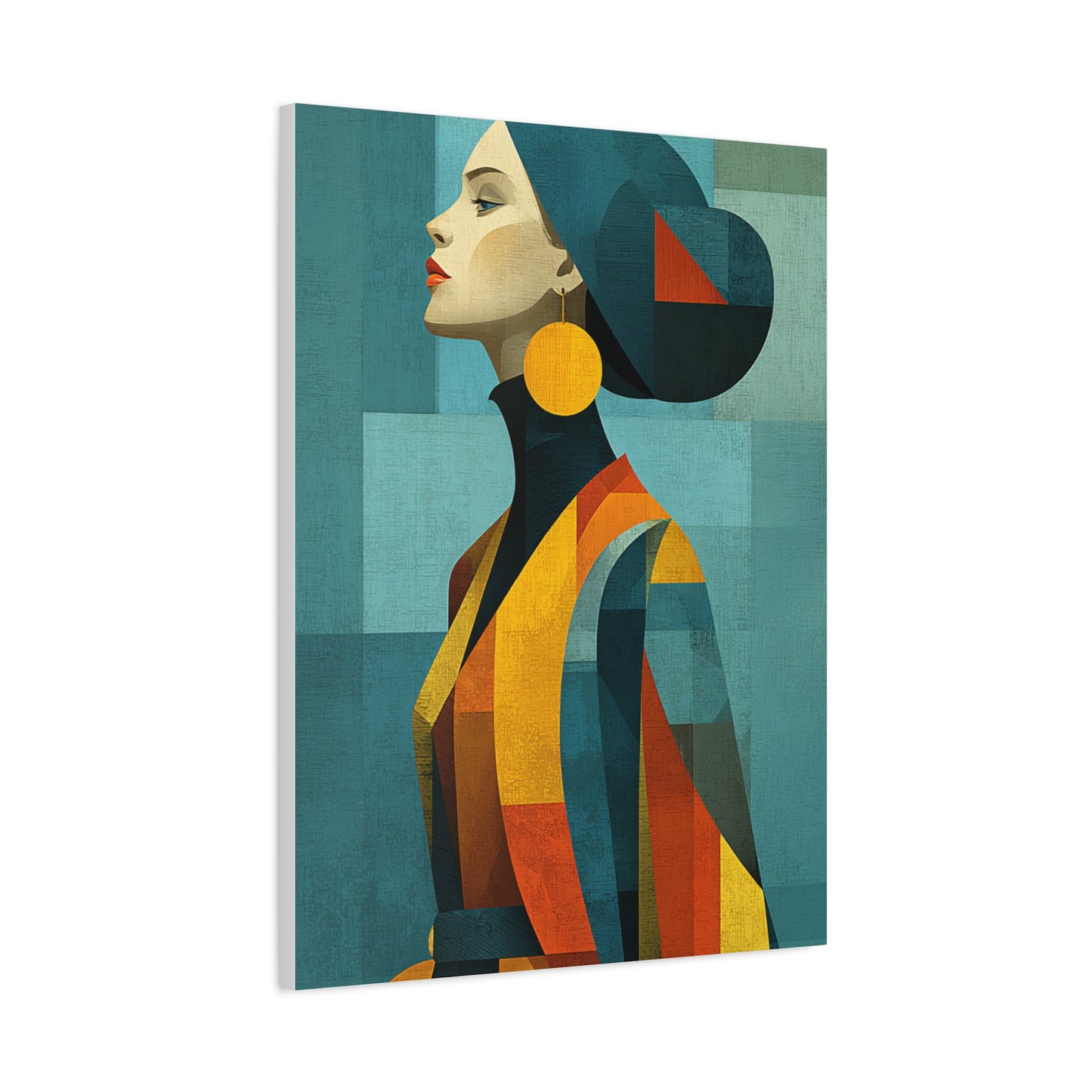 Geometric Fashion Portrait Elegance Wall Art & Canvas Print