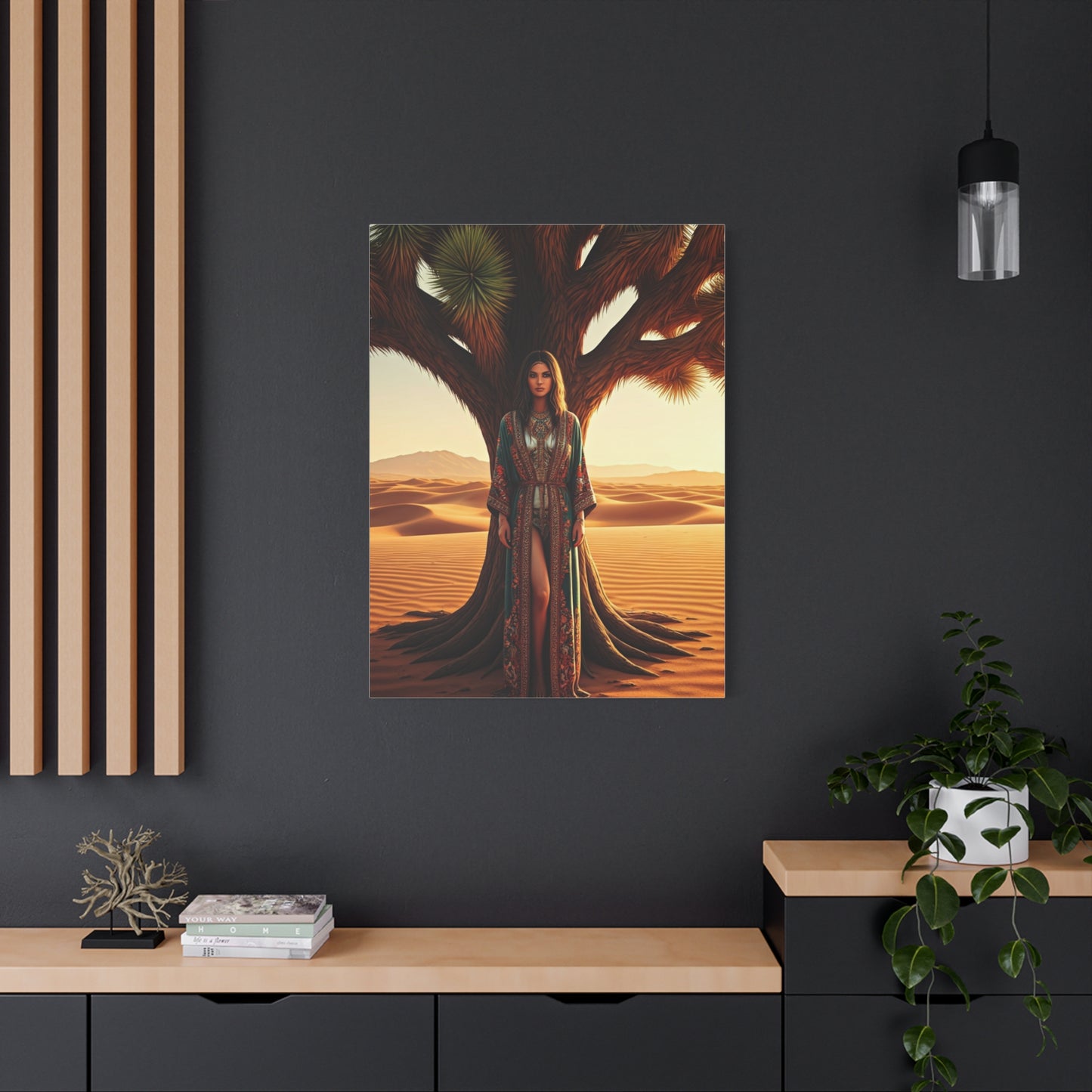 Desert Muse Beneath the Sacred Tree – Wall Art & Canvas Prints
