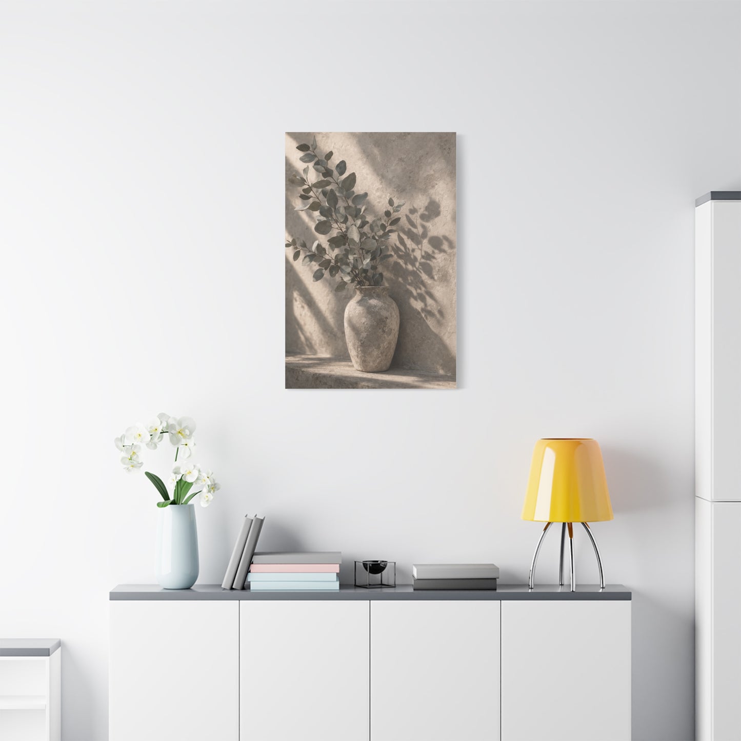 Eucalyptus Shadow Still Life Wall Art & Canvas Print