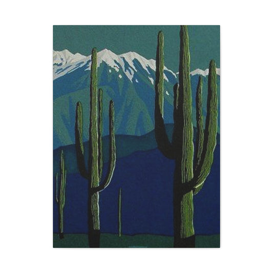 Abstract Arizona Green Cactus Wall Art & Canvas Prints
