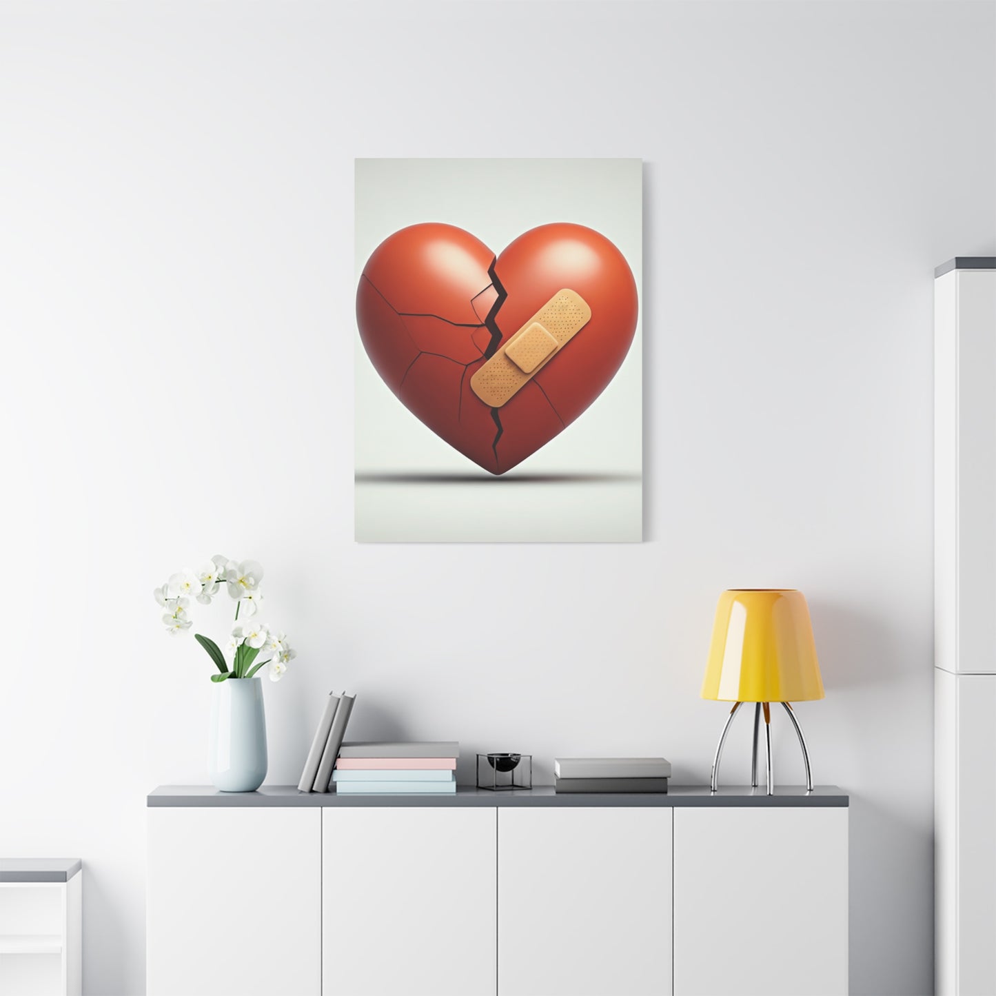 Patched Heart Wall Art & Canvas Prints