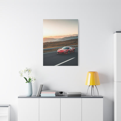 Ferrari F8 Tributo Winding Mountain Highway Wall Art & Canvas Prints