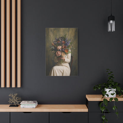 Concealed Identity Floral Portrait Wall Art & Canvas Print
