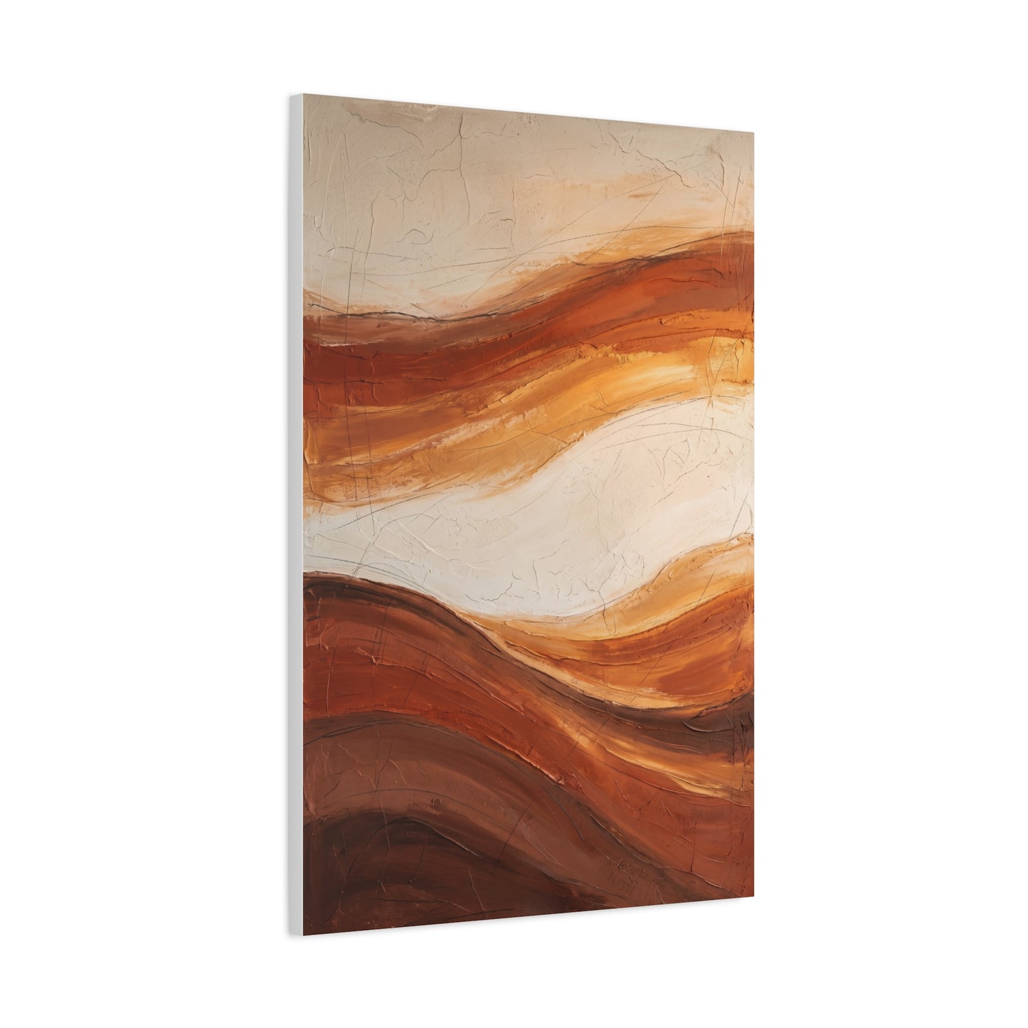 Terracotta Flow Minimal Abstract Wall Art & Canvas Print