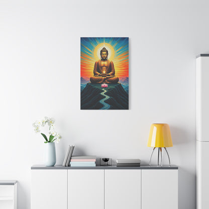 Meditative Buddha with Lotus Path