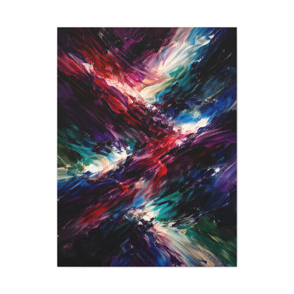Oversized Jewel-Tone Abstract Expressionist Wall Art & Canvas Print