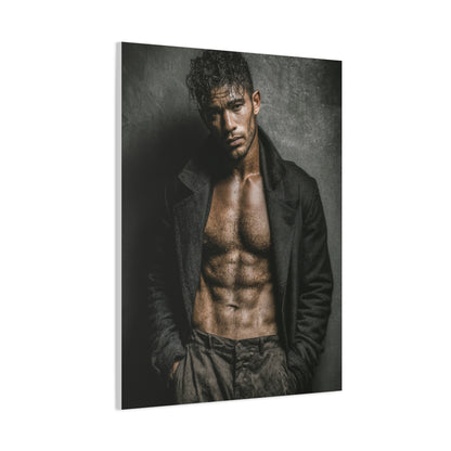 Muscular Male Editorial Portrait Wall Art & Canvas Print