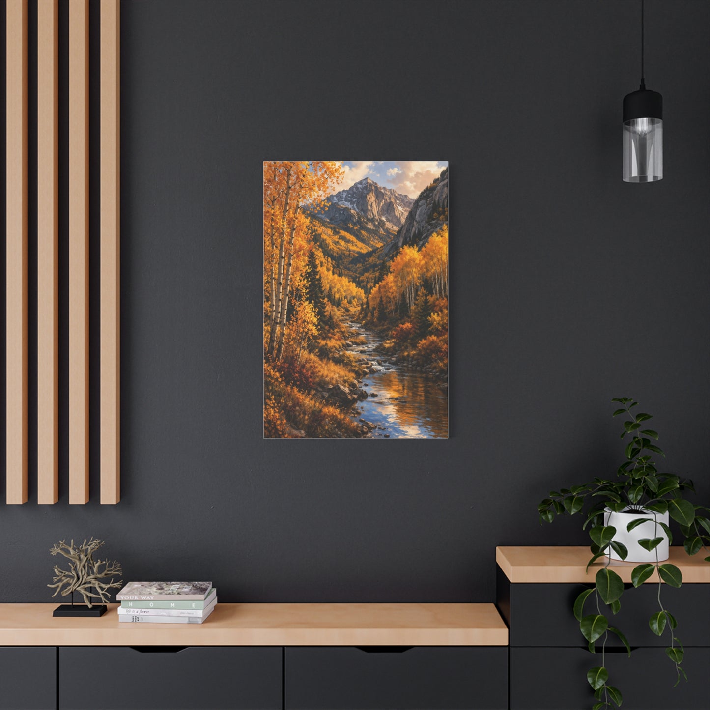 Autumn Aspen Mountain Valley Wall Art & Canvas Print