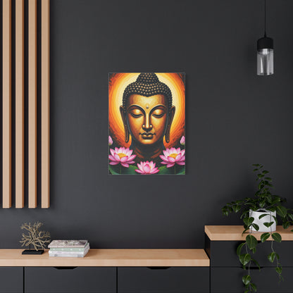 Golden Halo Buddha Close-Up Wall Art & Canvas Prints