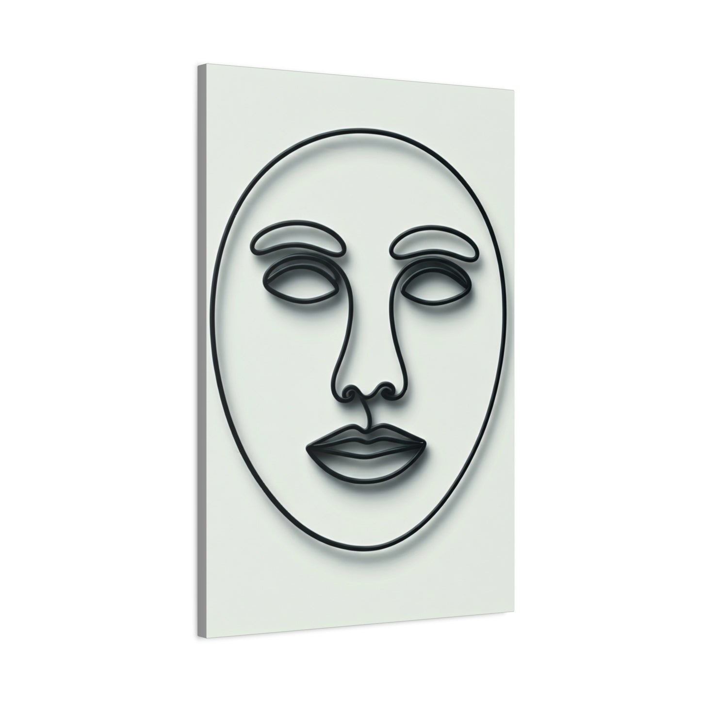Calm Contour Abstract Face Wall Art & Canvas Print