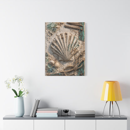 Coastal Shell Relief Composition Wall Art & Canvas Print