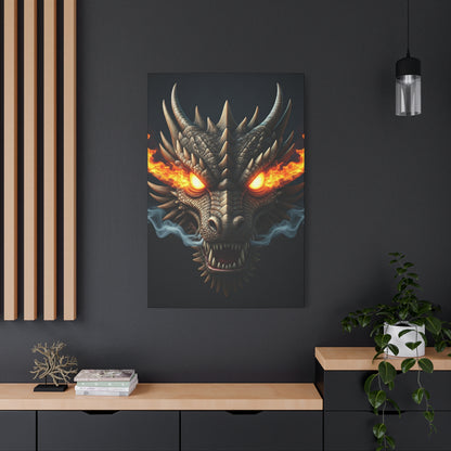 Flamebound Dragon Fury Wall Art & Canvas Print