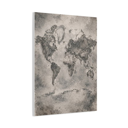 Vintage World Map Wash Wall Art & Canvas Print