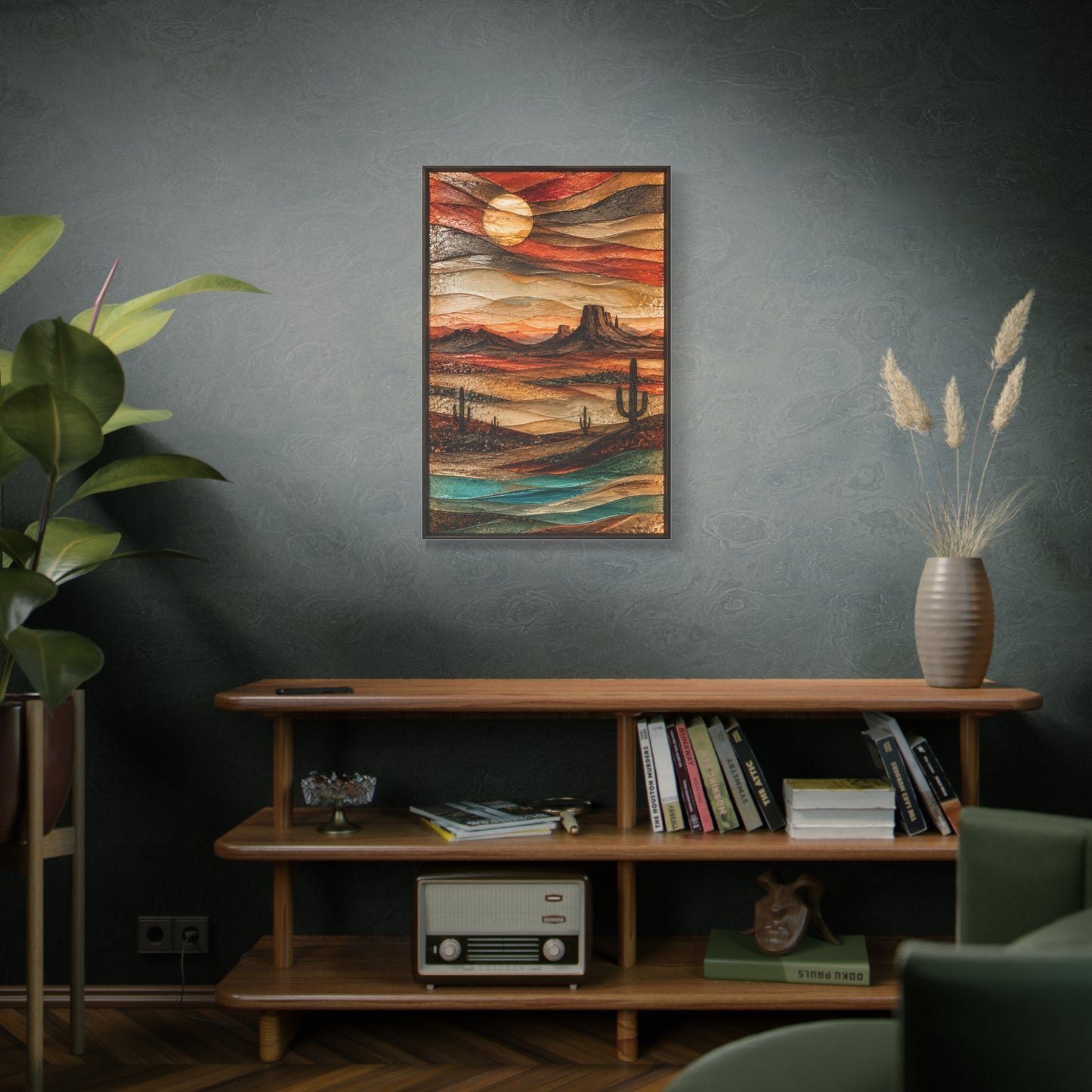 Fused Glass Desert Mirage Southwest Wall Art & Canvas Print