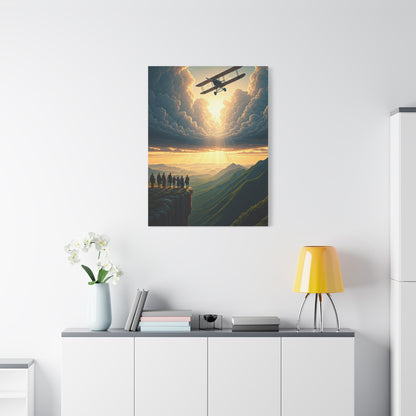 Vintage Airfield Dreams at Sunrise Wall Art & Canvas Prints