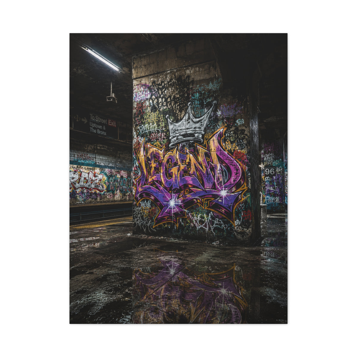 Underground Legends Graffiti Subway Street Wall Art & Canvas Print