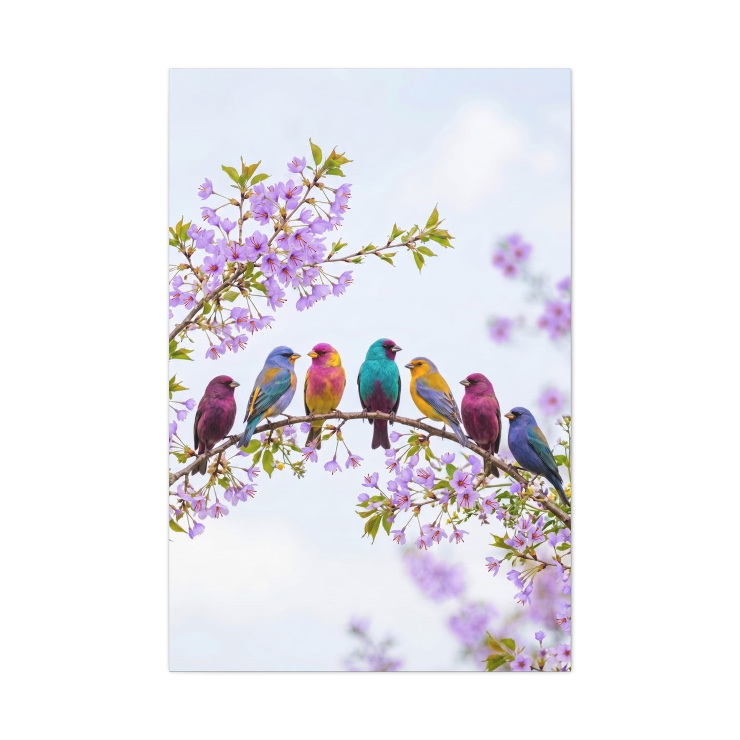 Spring Blossom Birds Composition Wall Art & Canvas Print