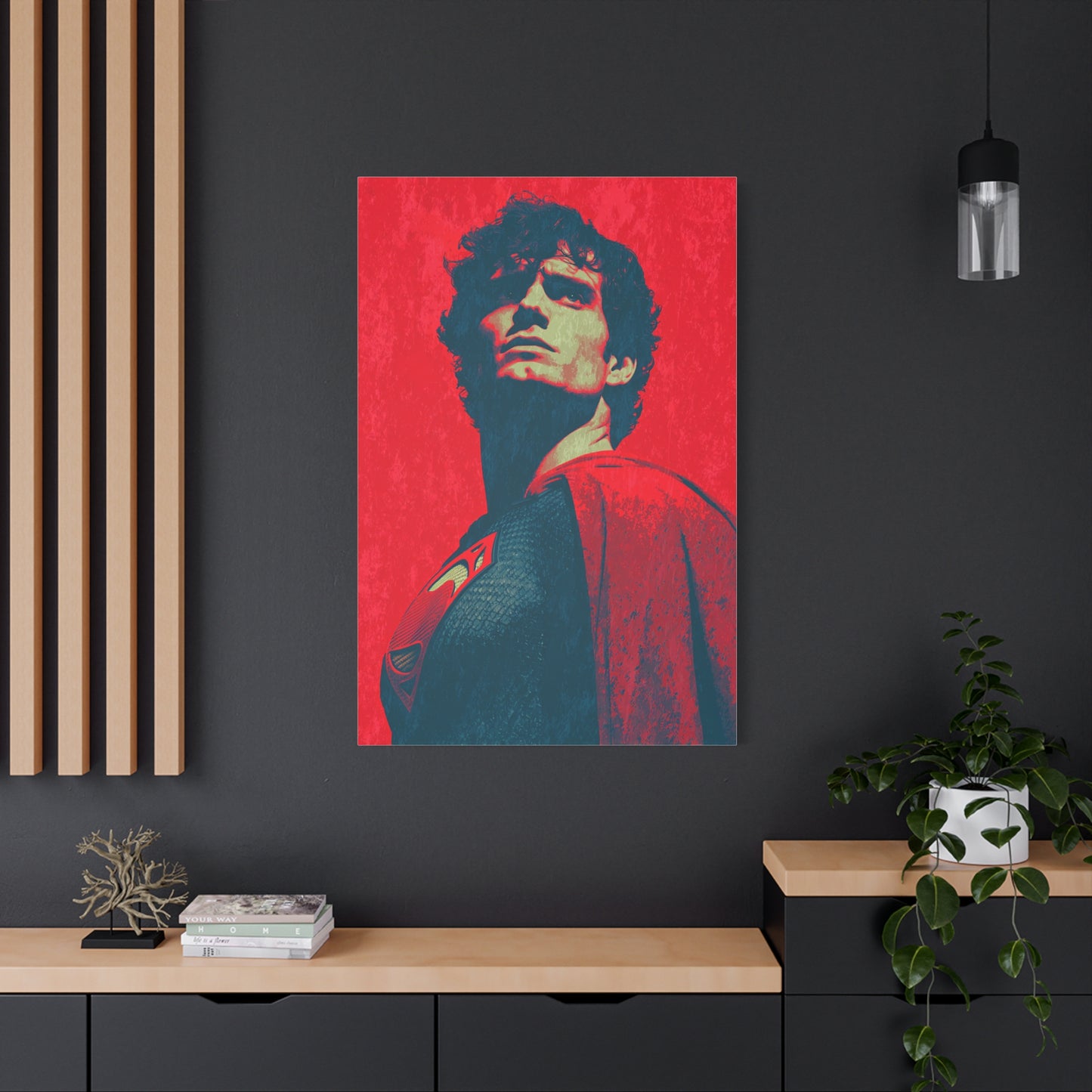 Man of Steel Superman Pop Art Movie Poster Wall Art & Canvas Print