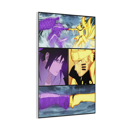 Naruto vs Sasuke Final Clash Poster Wall Art & Canvas Print