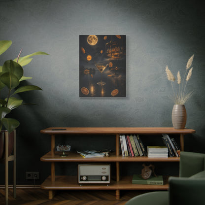 Surreal Moonlit Martini Dreamscape Wall Art & Canvas Print