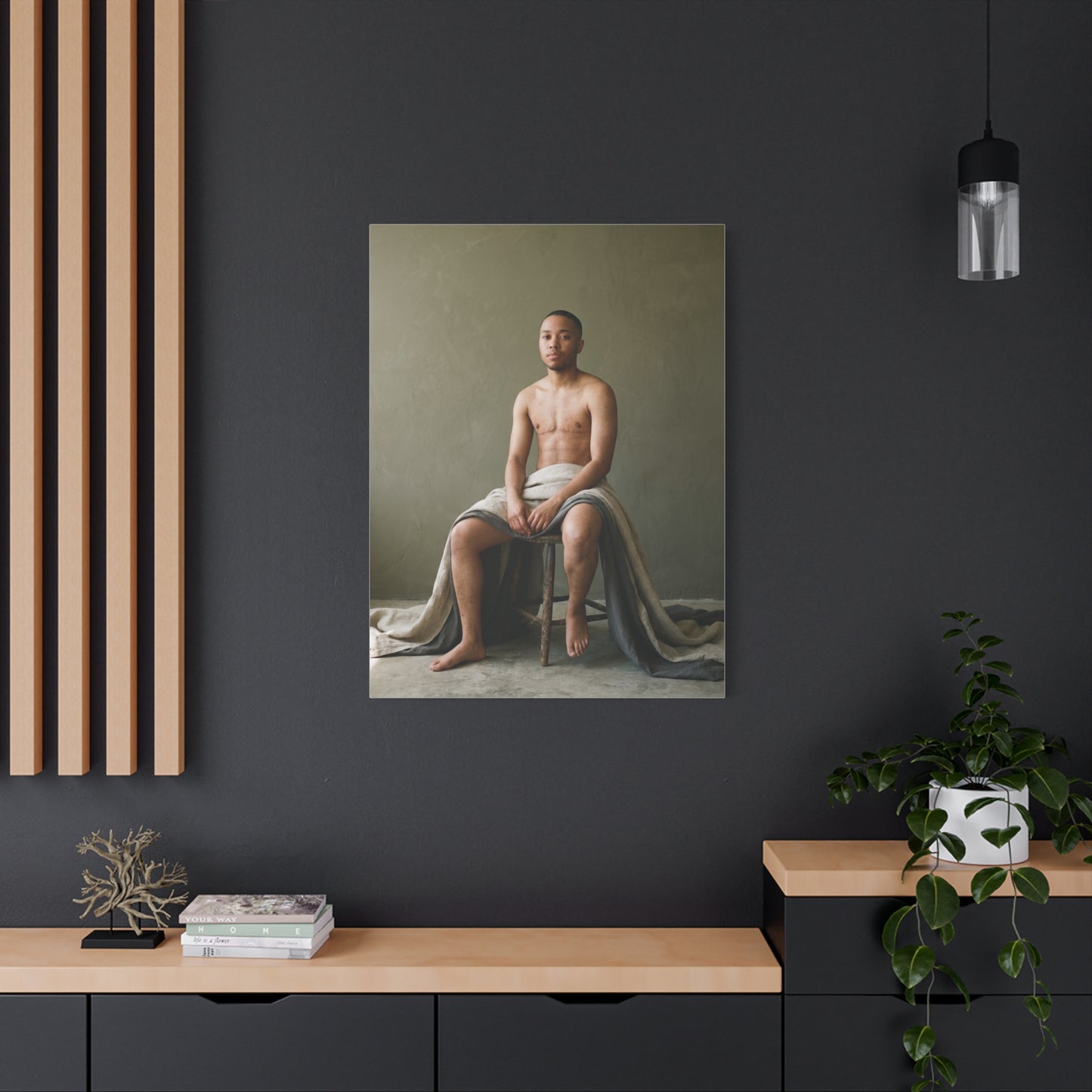 Contemporary Male Nude Portrait Wall Art & Canvas Print