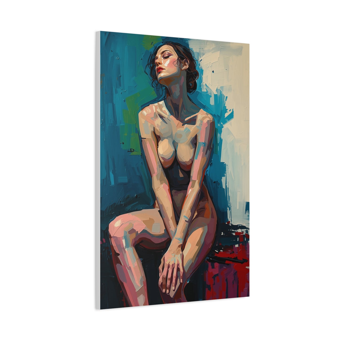 Contemporary Abstract Nude Portrait Wall Art & Canvas Print