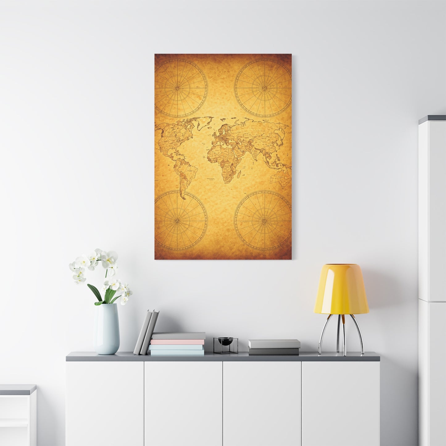 Golden Compass Mandala Wall Art & Canvas Prints