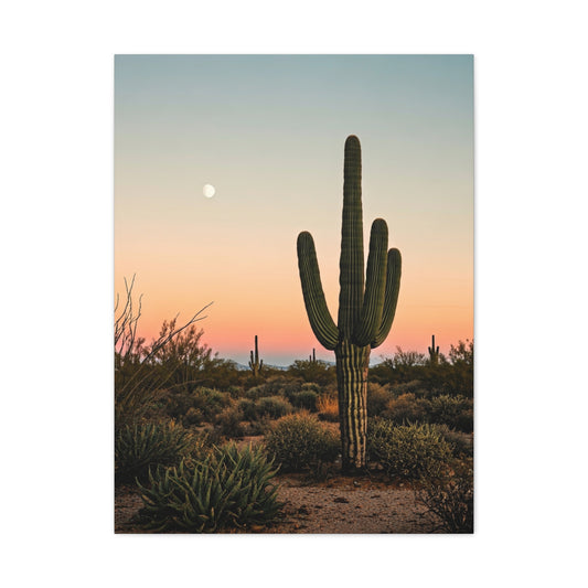 Golden Sunset Saguaro Landscape Wall Art & Canvas Prints