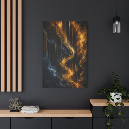 Liquid Gold Abstract Bar Atmosphere Wall Art & Canvas Print